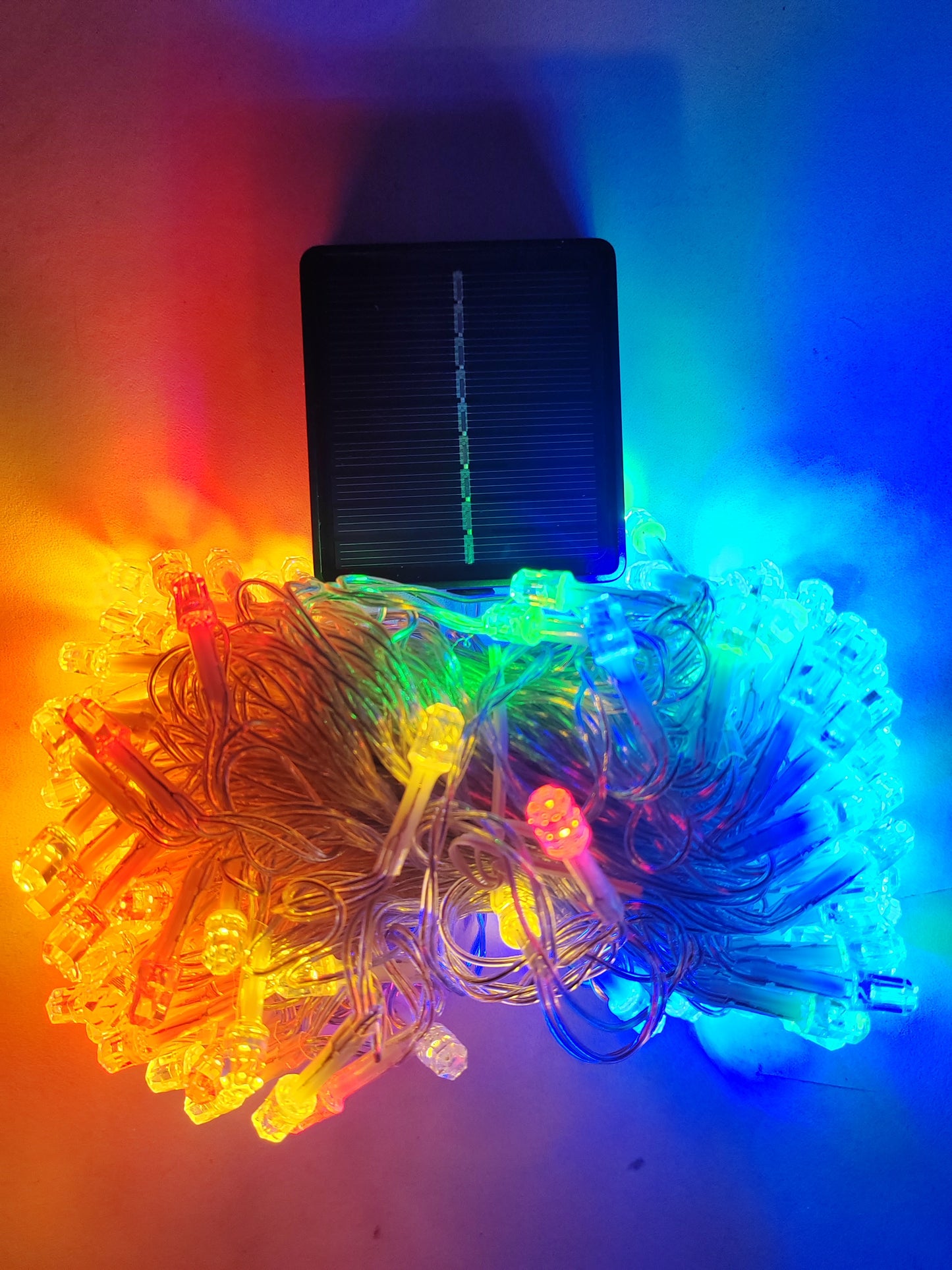 🌟Luz navideña solar de 25 metros en multicolor - Fotos reales